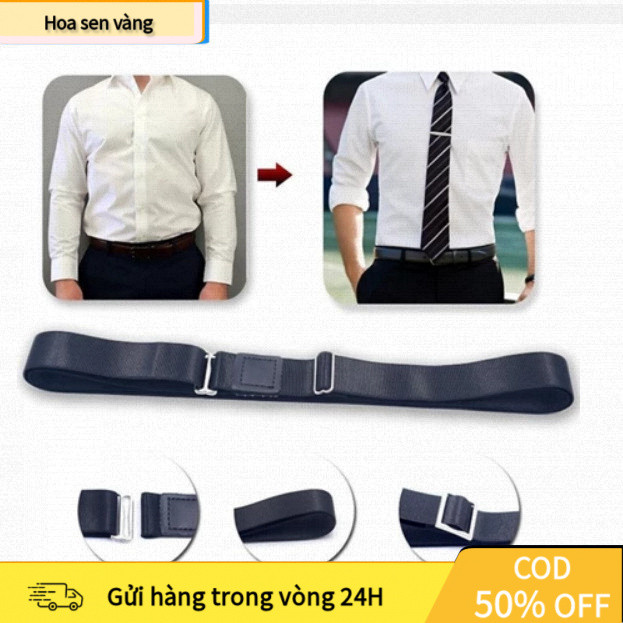 【24H】Dây Thắt Lưng Giữ Áo Sơ Mi – Chống Trượt, Co Giãn Tốt, Định Hình Form Áo