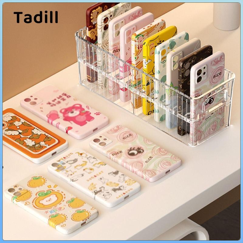 Hộp đựng điện thoại trong suốt Sắp xếp phân vùng có thể tháo rời Tiết kiệm không gian sành điệu Hộp đựng mỹ phẩm hình chữ nhật cho bàn Tủ ký túc xá