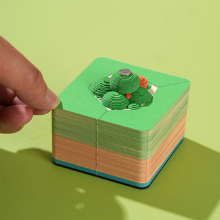 Chúc Mừng Sinh Nhật 3D Giấy Khắc Cây Ba Chiều Note Pad Tác Phẩm Nghệ Thuật Xé Tay Sáng Tạo Giấy Dán Ghi Chú Để Bàn Lịch