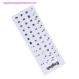 Toplanswatchstore Bàn Phím Thay Thế Miếng Dán Trắng Trên Đen Bất Kỳ PC Máy Tính Laptop VN