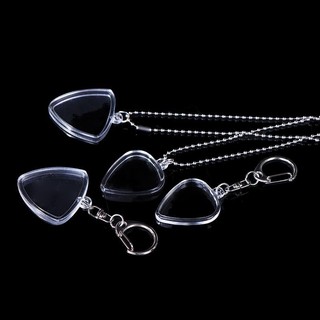 SSVN Guitarists Lưu trữ Guitar Pick Collection Box Clear Holder Keyring Bag Hình trái tim Picks Kích thước Case Phụ kiện âm nhạc.
