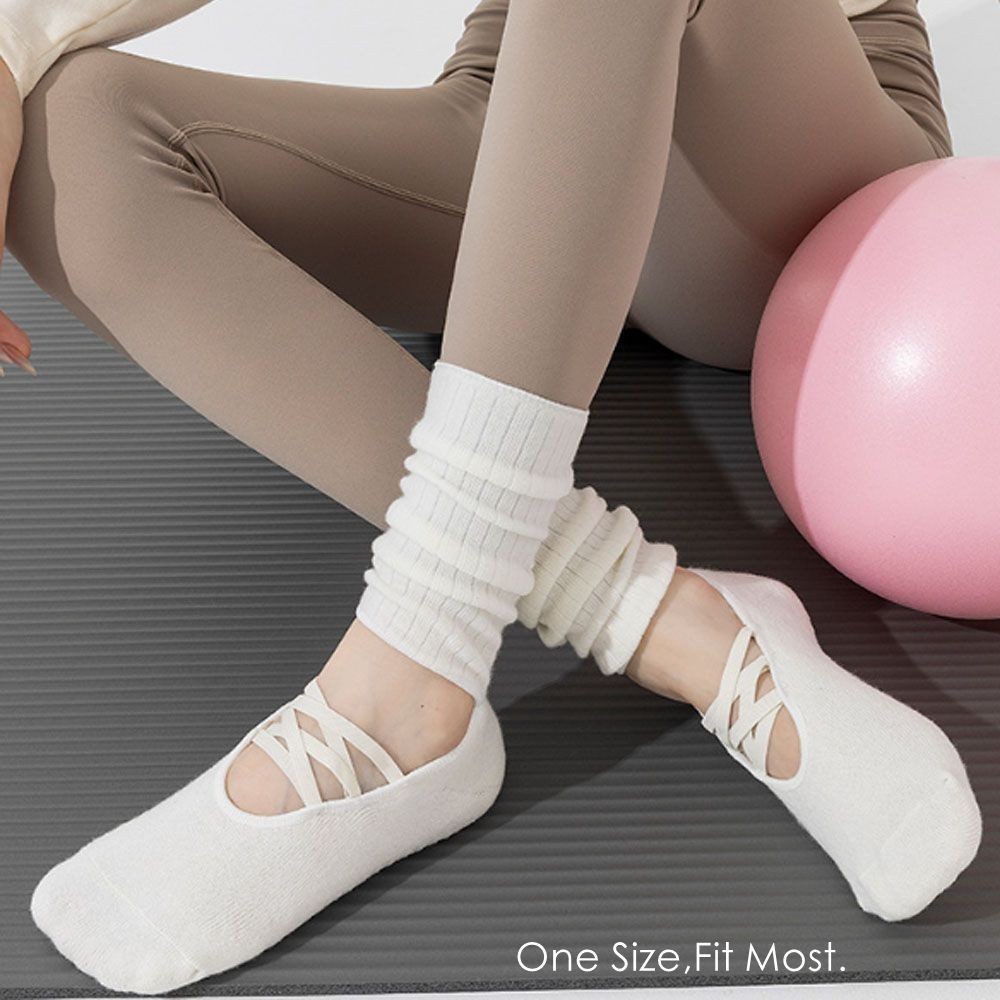 Tất Pilates và Yoga bằng vải Cotton thoáng khí, chống trượt - Style Harajuku