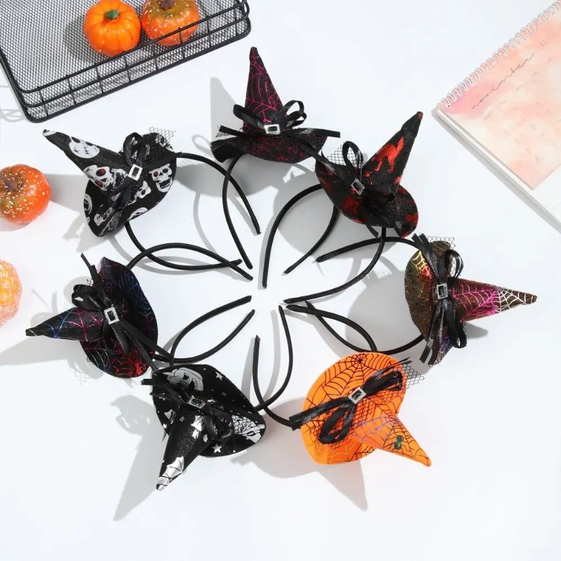 Lễ hội Halloween - Bộ phụ kiện đầu lâu, mũ bí ngô và phù thủy