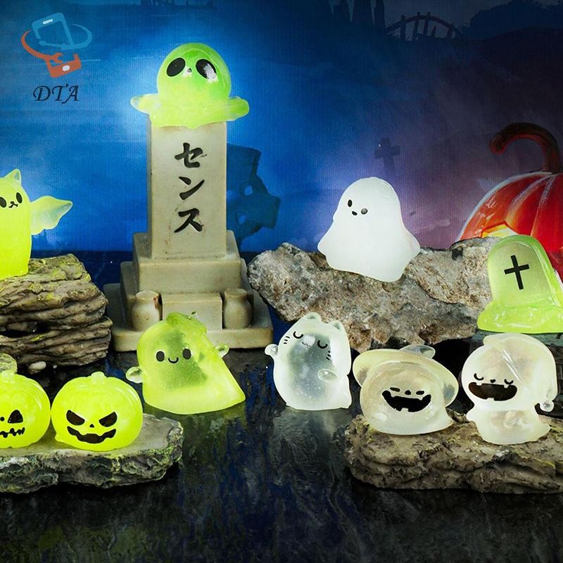 [DTA] Hoạt Hình Dạ Quang Halloween Bí Ngô Ma Đồ Trang Trí Nhỏ Sáng Tạo Nhựa Thủ Công Mô Hình Sáng Tạo DIY Trang Trí Nhà Cửa Phụ Kiện VN