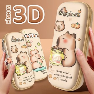 Túi Bút In Hình 3D Có Ngăn Kéo - Hộp Bút Đáng Yêu Cho Bé Trai/Bé Gái, Dụng Cụ Học Tập Ngăn Nắp