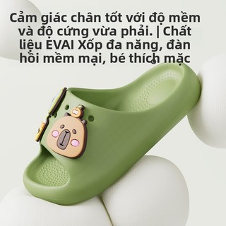 Dép đi trong nhà Capybara dễ thương cho bé – Chống trượt, nhẹ êm, phong cách hè