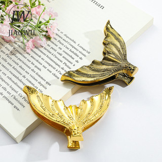JIANWU Vintage Nàng Tiên Cá Hình Đuôi Dài Kẹp Sổ Lưu Niệm Chất Liệu Văn Phòng Phẩm Kẹp Tay Sáng Tạo DIY Tạp Chí Cắt Dán Văn Phòng Phẩm