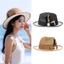 PCF * Thời Trang Rộng Viền Mũ Chống Nắng Lông Vũ Tôn Tạo Thoáng Khí Dệt Thiết Kế Đi Biển Phụ Kiện Dành Cho Nam Nữ