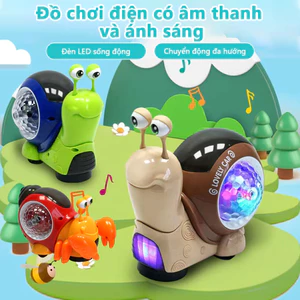 Electric Swivel Wheel Toy Car with Automatic Obstacle Cute Snail-shaped Car Light Projection Children's Toy