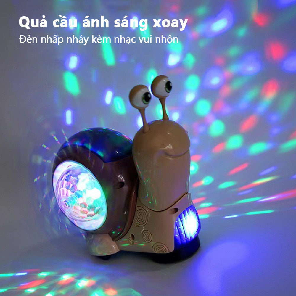 Electric Swivel Wheel Toy Car with Automatic Obstacle Cute Snail-shaped Car Light Projection Children's Toy