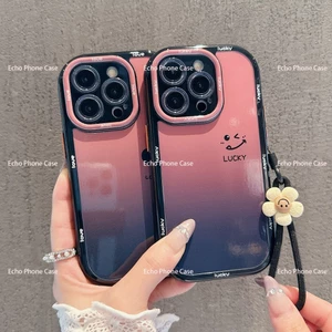Ốp 3D iPhone 16 15 14 13 Max 7 8 Plus XR Chống Sốc Dây Đeo Họa Tiết Hoạt Hình Dễ Thương Cho DLNYK264 15