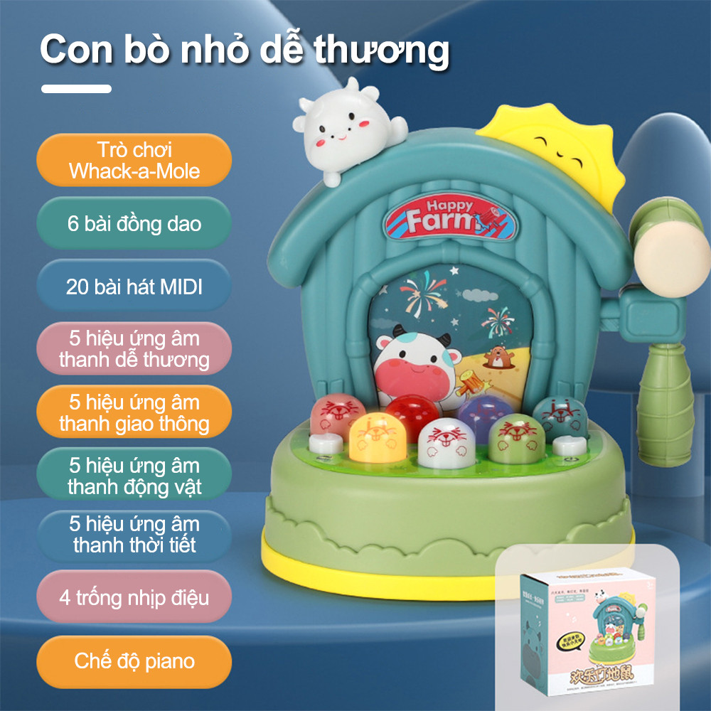 Mini Groundhog Toy  for Boys Girls Toddlers Early Education and Brain Development Enhancing Hand-Eye Coordination