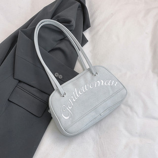 Gentlewoman Thêu Ren Túi Denim Nữ 2025 Di Động Một Vai Gối Túi Tote Thời Trang