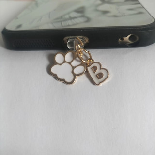 One Cat Paw Letter Phone Dust Plug, Bear Claw Feet Mặt dây chuyền Phụ kiện thời trang sáng tạo, Vỏ bụi cổng sạc di động để trang trí điện thoại DIY, Quà tặng ngày lễ, Quà tặng sinh nhật