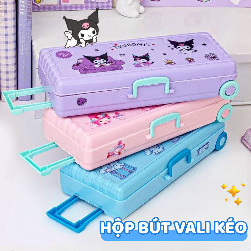 Hộp Bút Vali Ngộ Nghĩnh - Hộp Đựng Bút Chì Xinh Xắn Tiện Lợi, Chia Ngăn Khoa Học, Phù Hợp Cho Bé Đi Học