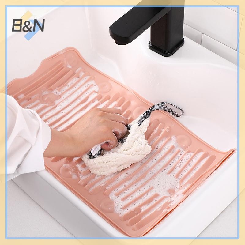 B & N Silicone Giặt Scrub Board – Bàn Giặt Di Động, Có Thể Gập Lại & Treo Được, Dụng Cụ Vệ Sinh Gia Đình Sáng Tạo Để Giặt.