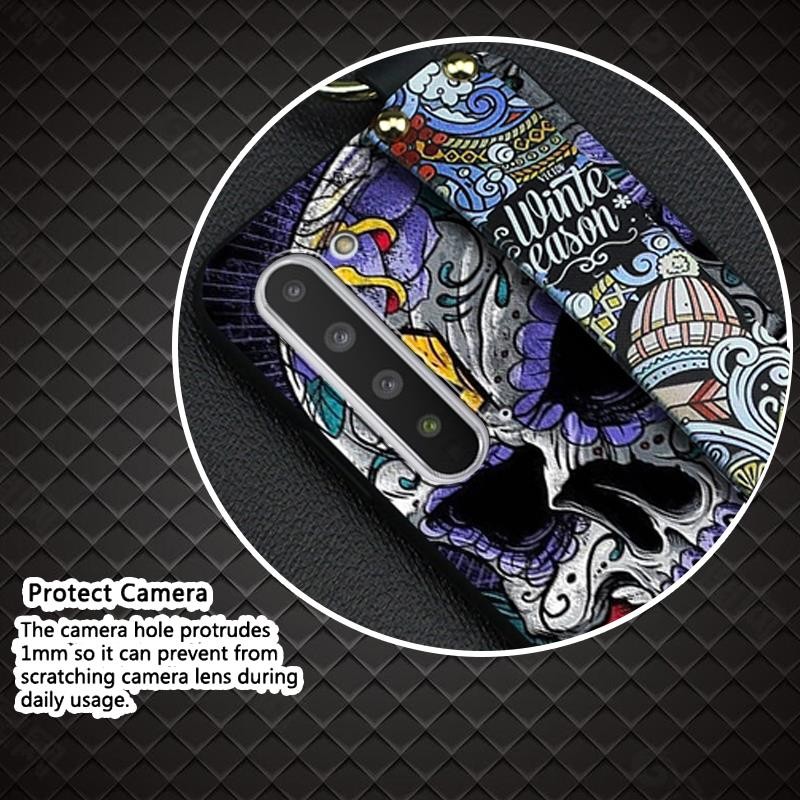 Ốp Điện Thoại Graffiti Bảo Vệ Cho Sharp Aquos R5G Silicone Cá Tính Thiết Kế Thời Trang Ốp Lưng Chống Sốc Bền Chống Bụi Bẩn Dây Đeo Tay Chống Va Đập Giá Đỡ Điện Thoại Dây Đeo Cổ Tay