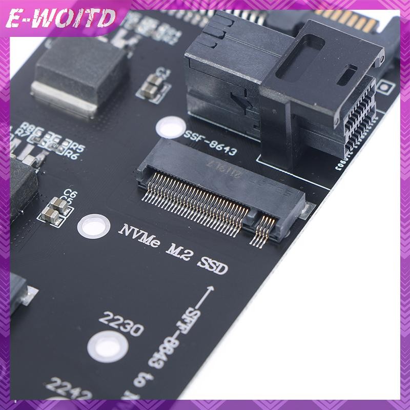 E-woitd 22Pin SATA M.2 SSD Adapter SFF-8643 sang NVMe M.2 NGFF SSD cho Mainboard HNVN
