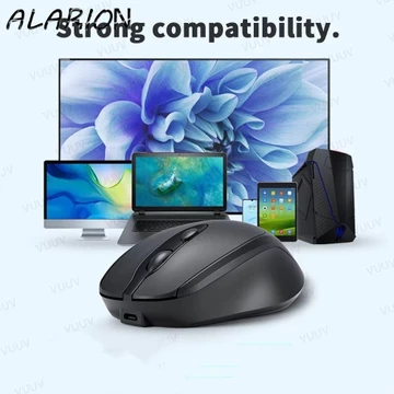 Chuột không dây ALARION Macaron, Chuột không dây công thái học 2.4Ghz + BT5.0 1600DPI, Chuột chơi game có thể sạc lại Chuột không dây Morandi nhẹ không ồn ào Phụ kiện máy tính