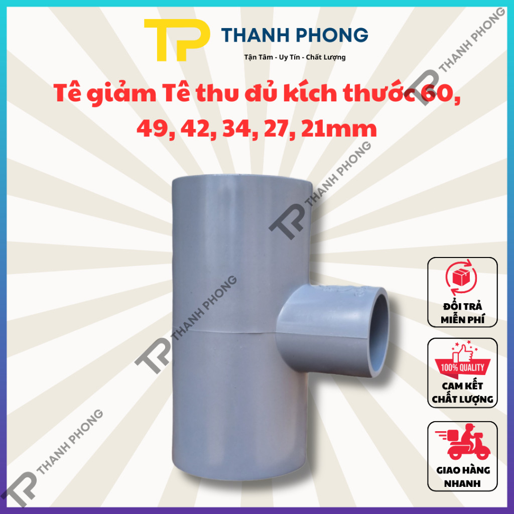 Tê Giảm, Tê Rút phụ kiện PVC đủ kích cở 60, 49, 42, 34, 27, 21mm - Cửa ...