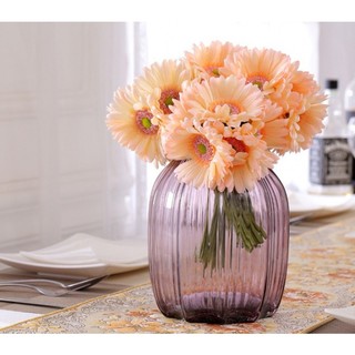 7 đầu gerbera, hoa nhân tạo cao cấp, gerbera phong phú, bó, gerbera, trang trí hoa năng lượng mặt trời