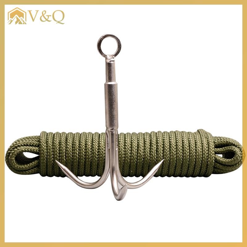 Móc Carabiner Thép Không Gỉ đa năng cho leo núi, cắm trại và câu cá ngoài trời