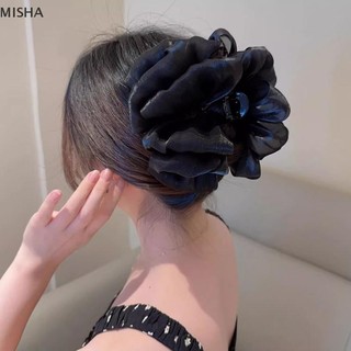 Misa Mùa Hè Ngọt Ngào Vuốt Tóc Cho Nữ Đa Năng Kẹp Màu Trơn Thanh Lịch Đuôi Ngựa Kẹp Mũ Đội Đầu Phụ Kiện Tóc Thời Trang Quà Tặng
