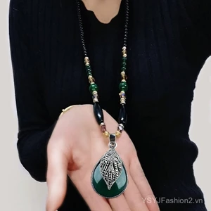 Dây chuyền nữ dài đơn giản, thiết kế vintage phù hợp thời trang thu đông