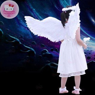 Moonlights Swallow Hình Thiên Thần Trắng Có Dây Đeo Co Giãn Cho Trẻ Em Trang Trí Tiệc EN