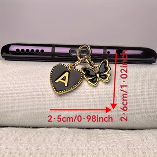 1 Cái Màu Đen Chữ Trái Tim Điện Thoại Cắm Bụi / Phụ Kiện Bảo Vệ Điện Thoại / Quà Tặng Ngày Lễ Bốn Mùa