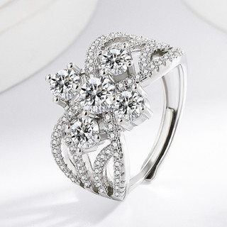 Nhẫn nữ kim cương zircon hình học phong cách châu Âu và Mỹ