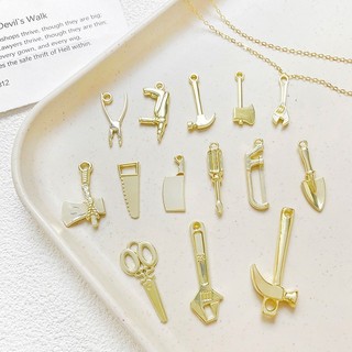 Mới Trung Quốc hợp kim vui nhộn Kìm Cờ lê Búa rìu công cụ Mặt Dây Chuyền Vòng tay diy Phụ kiện đính cườm
