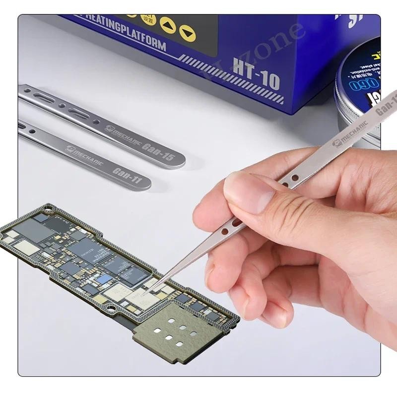 MECHANIC GAN 15 GAN-11 Sửa chữa điện thoại di động Vân tay Dây bay Nhíp chống từ tính Kẹp đầu mịn Linh kiện chính xác