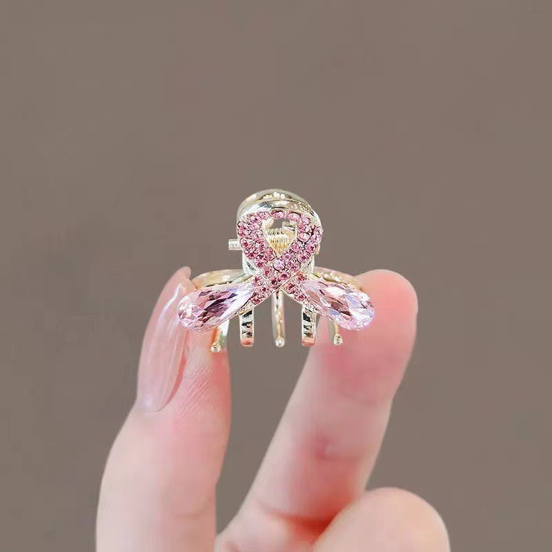 Mauropoli Kẹp Tóc Mini Pha Lê Hoa Anh Đào, Phong Cách Mới, Dùng Cho Tóc Mái, Bên Nổ