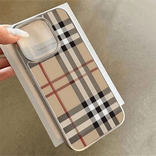 Ốp Điện Thoại Thích Hợp Cho iPhone Kẻ Sọc Hợp Thời Trang Thích Hợp Cho iPhone1514 Vỏ Điện Thoại 13promax Phong Cách Mạ Điện 12 Cao Cấp / 7 / 8 Vỏ Bảo Vệ Phong Cách Mới 3G64