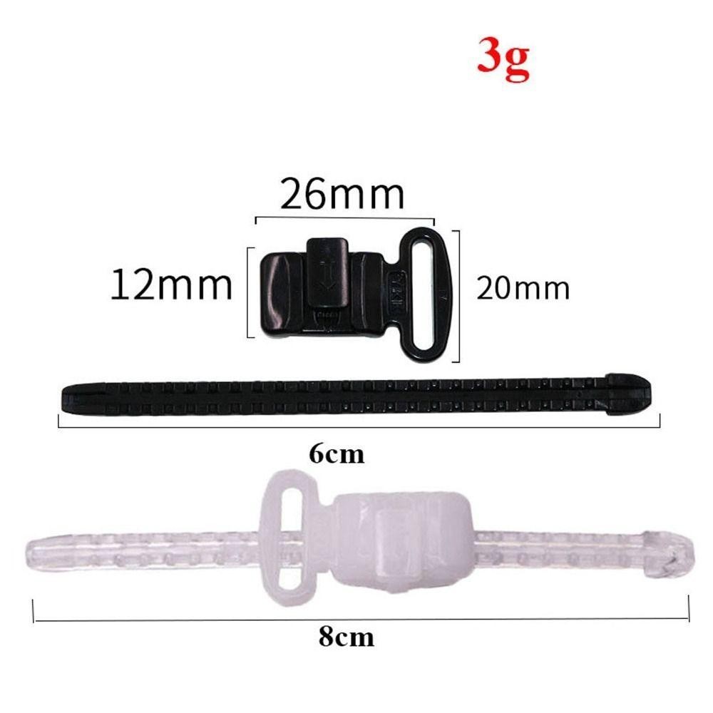 [DEMO3] 5 Kẹp Điều Chỉnh, Đồng Phục Nhựa 6 / 8cm Đen / Trắng, Phụ Kiện Hành Lý Khóa Vali