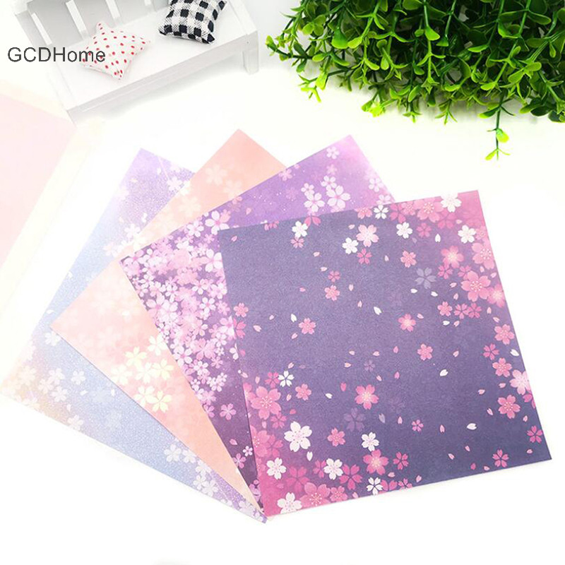 Gcdhome 60 / 65 Chiếc Ngôi Sao Không Gian Origami Hoa Hai Mặt Giấy Gấp DIY Giấy Thủ Công HOT