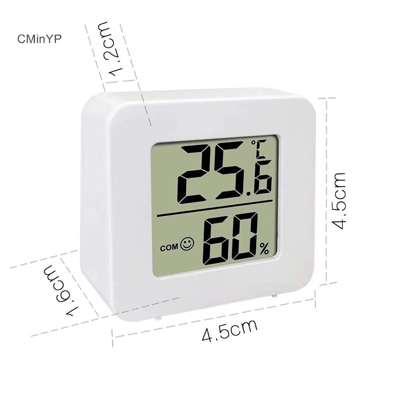 Cminyp Hộ gia đình chính xác LCD trong nhà Nhiệt độ kỹ thuật số Máy đo độ ẩm Phòng Cảm biến độ ẩm vinh quang