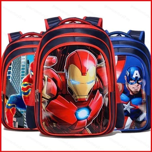 Avengers Marvel Iron Man Người Nhện Captain America Ba Lô Trẻ Em Học Sinh Dung Tích Lớn Chống Thấm Nước Cá Tính Multipu
