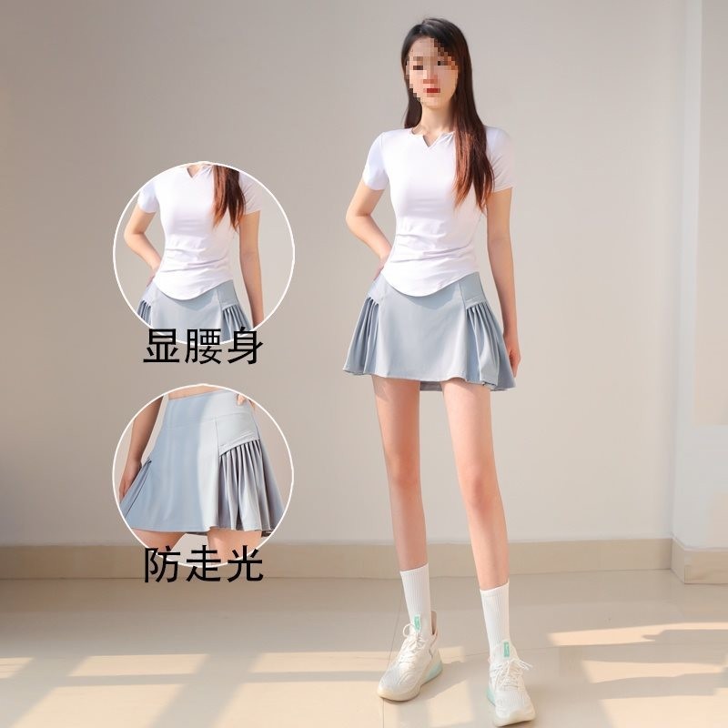 Bộ đồ thể thao cầu lông dành cho nữ Mùa hè Squash Tennis Jersey Yoga Áo thun ngắn tay tập thể dục Quần áo khô nhanh Hai