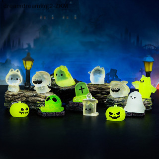 [dreamdreaming] Dạ Quang Trang Trí Halloween Bát Bí Ngô Bộ Xương Ma Micro Phong Cảnh Nhà Búp Bê Đồ trang trí Nội Thất Ô Tô Trang Trí Máy Tính Để Bàn Nhà [zkm]