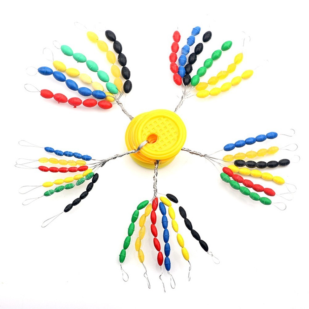 ✨30 Cái / Nhóm Phao Dừng Dòng Chặn Hạt Giàn Khoan Đệm Kết Nối Câu Cá Bobbers