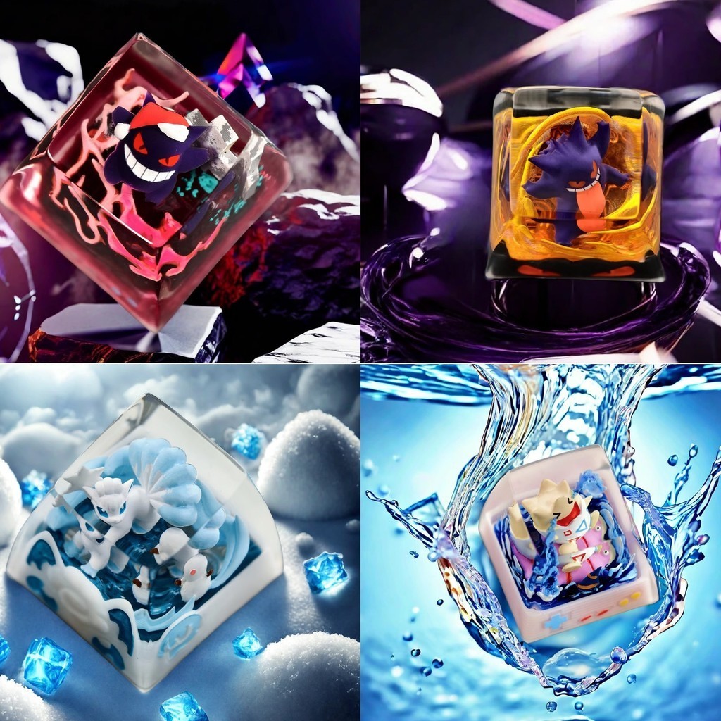 Pokemon Gengar Bulbasaur Nhỏ Giọt Keycap PBT Dragonite Togepi ...