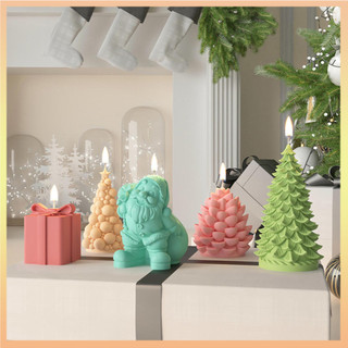 Bộ Sưu Tập Giáng Sinh Khuôn Silicon DIY Cây Giáng Sinh Ông Già Noel Giáng Sinh Hươu Thơm Nến Trang Trí Khuôn