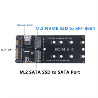 Bộ chuyển đổi SSD M2 M.2 SATA Ngff SSD sang SATA + M2 NVME SSD sang SFF-8654 Bộ chuyển đổi Thẻ mở rộng SATA sang M2