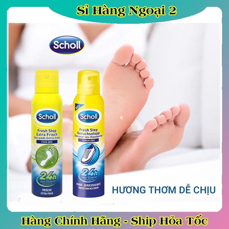 [DATE MỚI NHẤT] Xịt khử mùi hôi chân & giày dép Scholl Fuss 150ml, ngăn mồ hôi chân của Đức