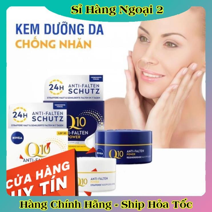 [auth] [Mẫu mới] Kem dưỡng da mặt Nivea Q10 của Đức giúp chống lão hóa,chống nhăn, sáng da - Nội địa Đức Đủ Bill [Hot]