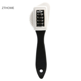Bàn chải làm sạch 3 mặt ZTHOME Chic cho giày da lộn Nubuck Boot Cleaner HOT