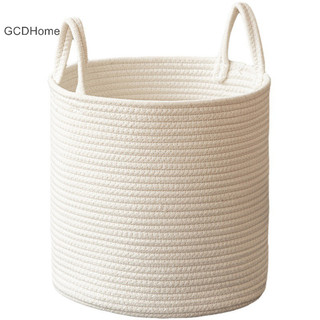 Gcdhome Nhà Tổ Chức Và Bảo Quản Trẻ Em Giỏ Chứa Đồ Cotton Dây Dệt Giỏ Giặt Đồ Lặt Lặt Lặt Sắp Xếp HOT