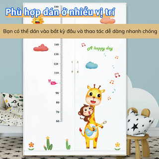 Sticker Dán Tường Bunnies House – Hình Hươu Cao Cổ Đáng Yêu, Trang Trí Phòng Bé, Màu Sắc Sinh Động
